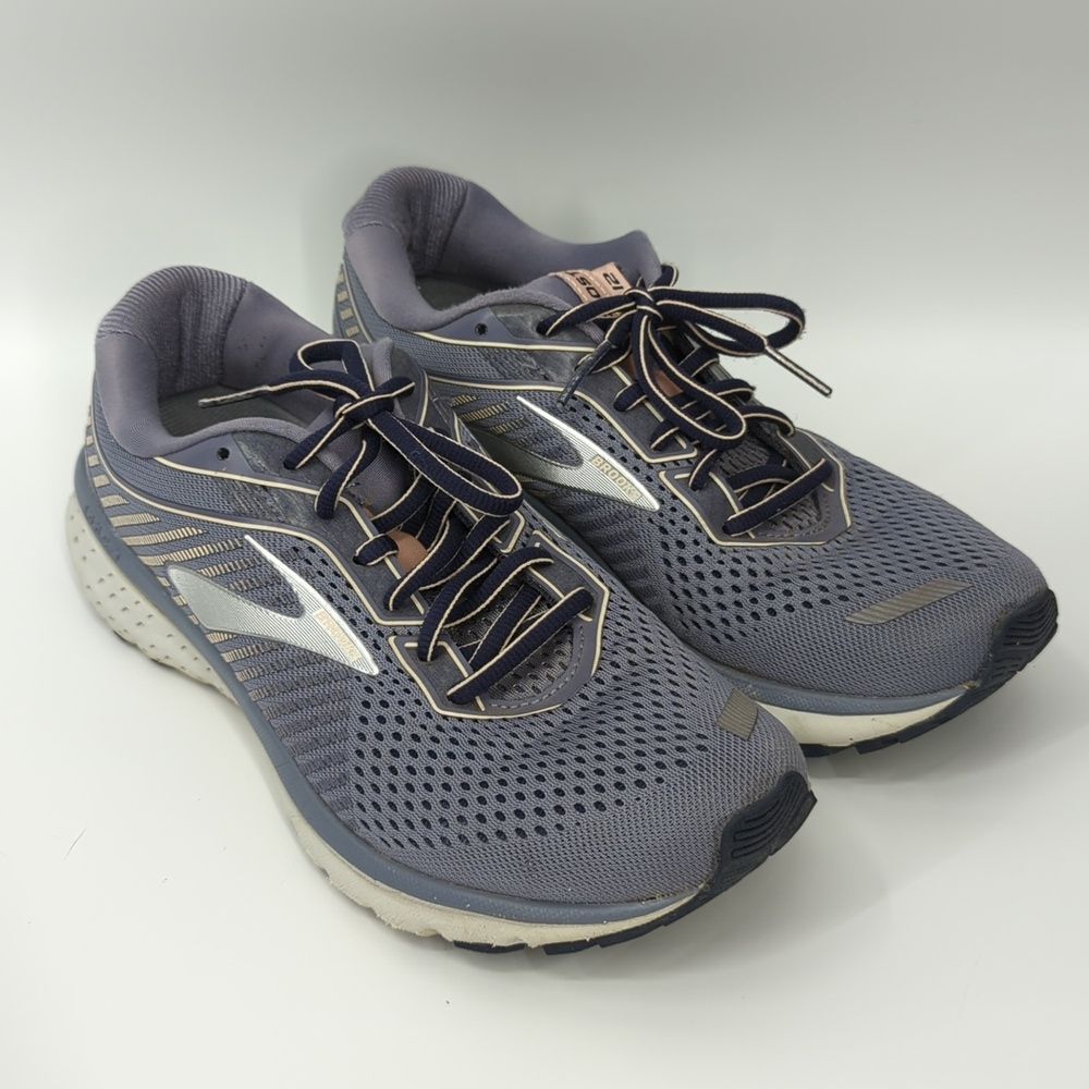 Brooks Women's Ghost 12 Grey Silver Lilac Running Shoes Cushion Neutral 9.5 B